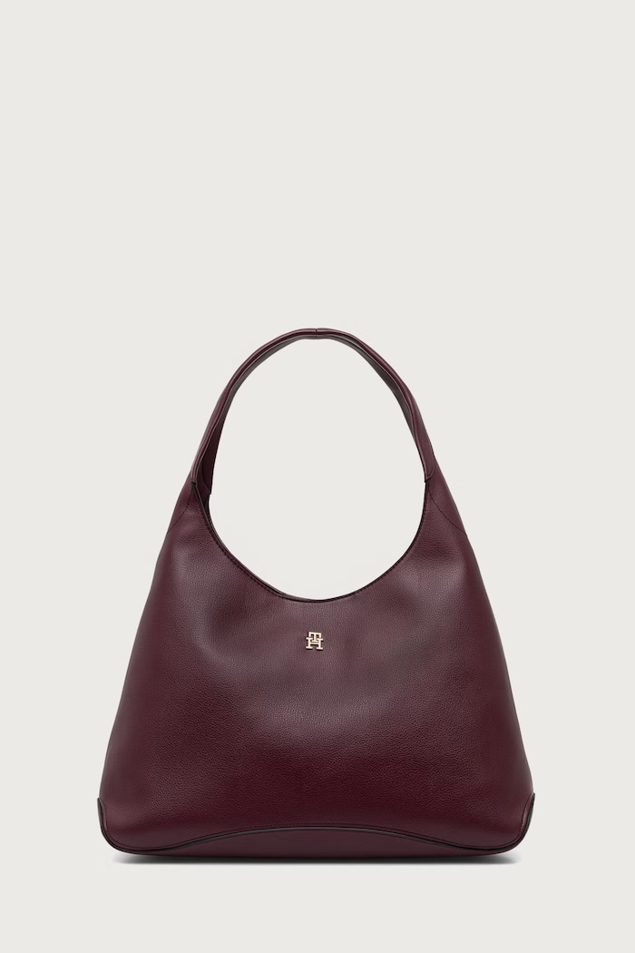Tommy Hilfiger Torebka hobo damska z imitacji skóry bordowy AW0AW19187