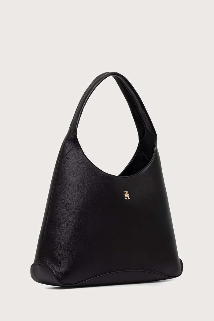 Tommy Hilfiger torebka hobo damska z imitacji skóry AW0AW19187 czarny AW26