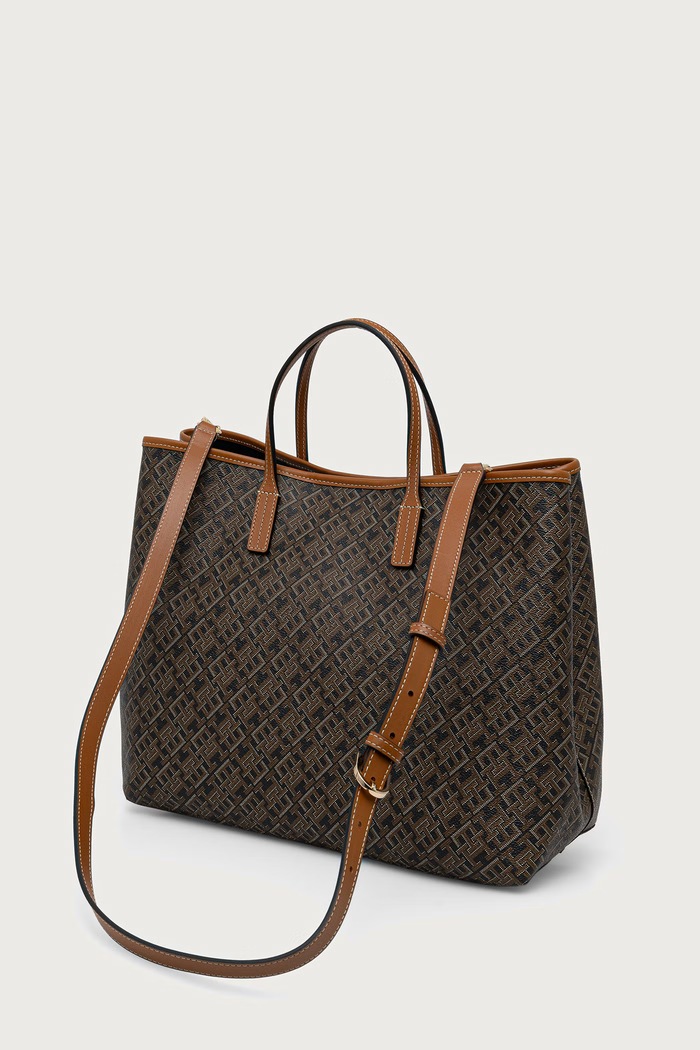 Akcesoria Tommy Hilfiger Torebka shopper damska AW0AW19173 brązowy