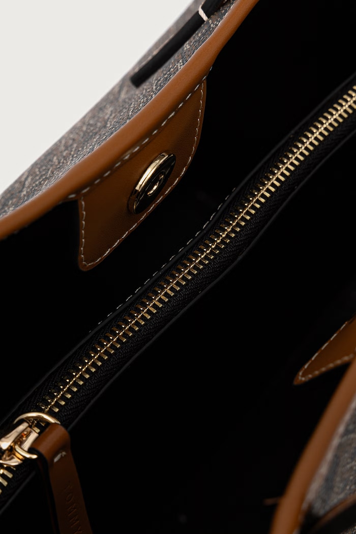 Torebka shopper damska Tommy Hilfiger brązowy AW0AW19173