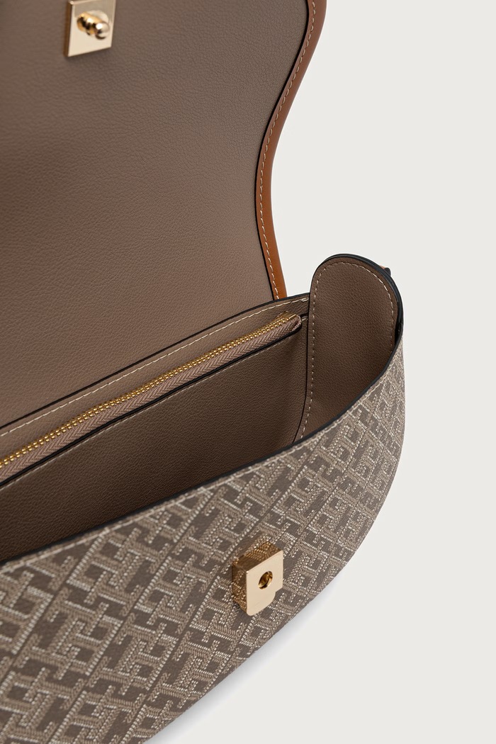 Torebka crossbody damska z imitacji skóry Tommy Hilfiger beżowy AW0AW19172