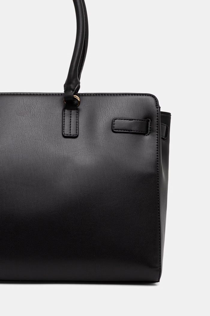 Akcesoria Tommy Hilfiger torebka shopper damska z imitacji skóry AW0AW19069 czarny
