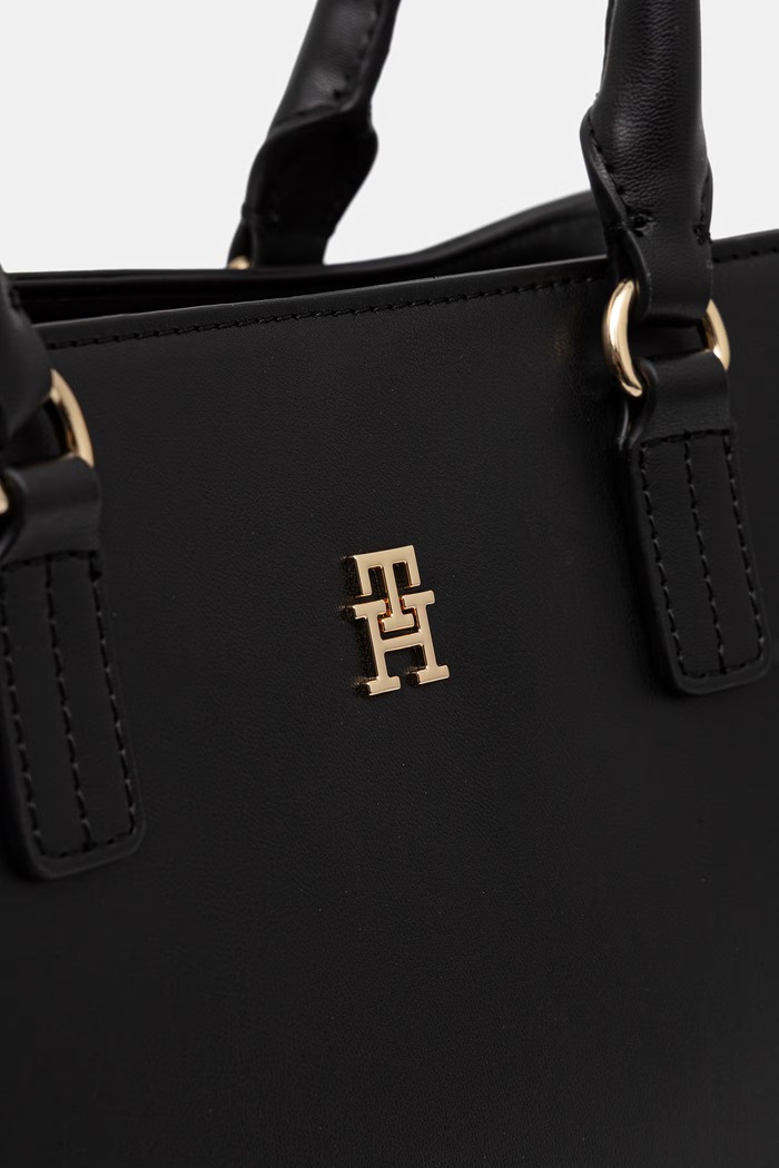 Tommy Hilfiger torebka shopper damska z imitacji skóry czarny AW0AW19069