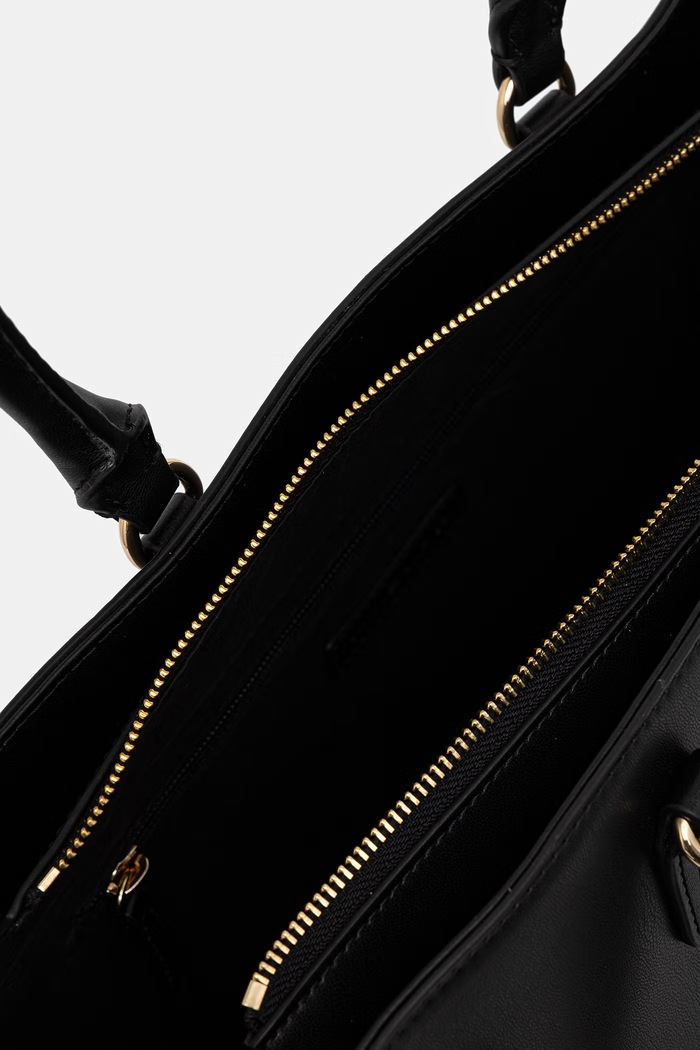 Tommy Hilfiger torebka shopper damska z imitacji skóry AW0AW19069 czarny