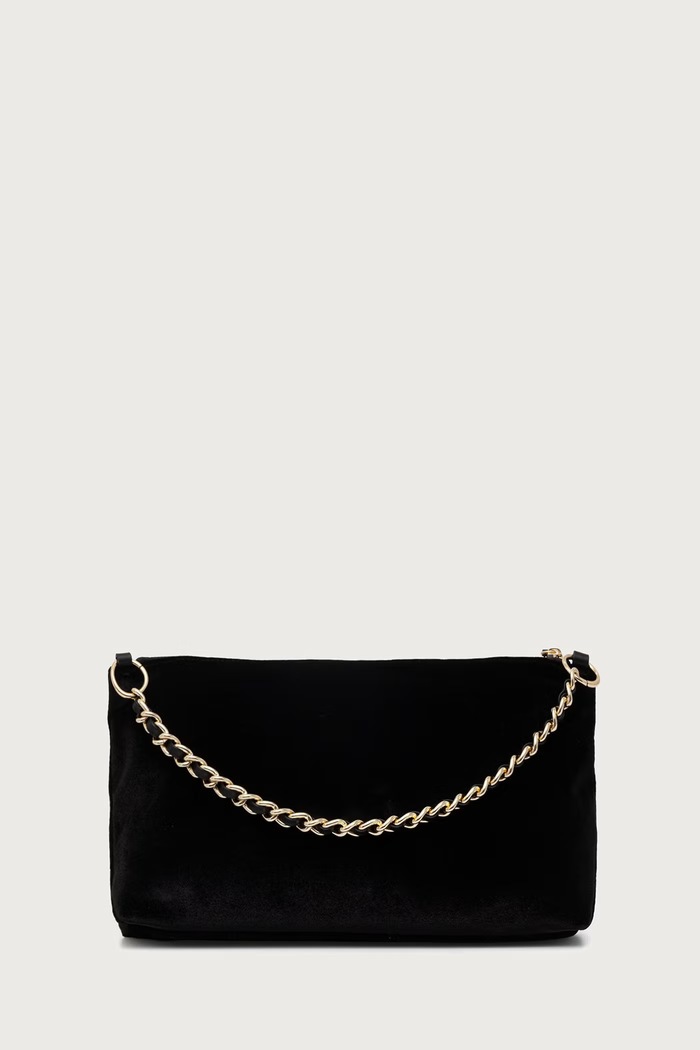 Dodatki Tommy Hilfiger Klasična torbica ženska velur AW0AW19058 črna