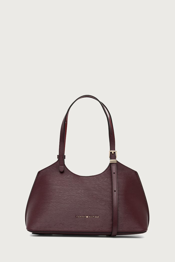 Tommy Hilfiger Torebka shopper damska bordowy AW0AW19037