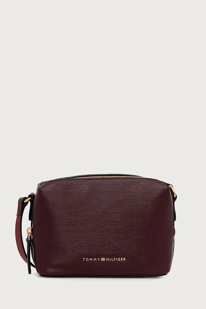 Tommy Hilfiger Crossbody kabelka dámska burgundské AW0AW19036