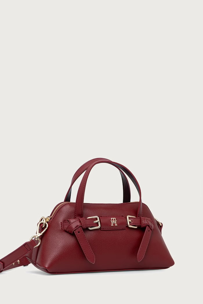 Tommy Hilfiger Kabelka dámska z imitácie kože AW0AW19034 burgundské AW26