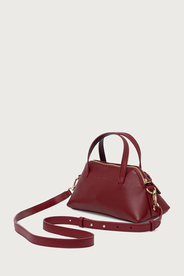 Doplnky Tommy Hilfiger Kabelka dámska z imitácie kože AW0AW19034 burgundské