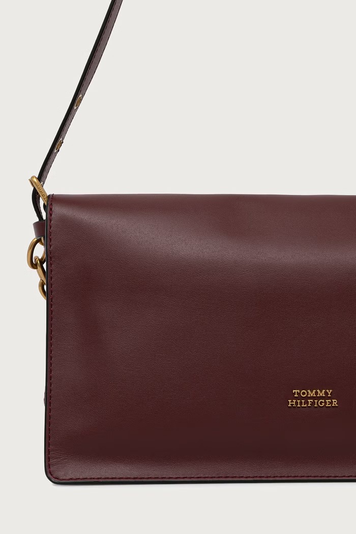 Akcesoria Tommy Hilfiger Damskie skórzane AW0AW19015 bordowy