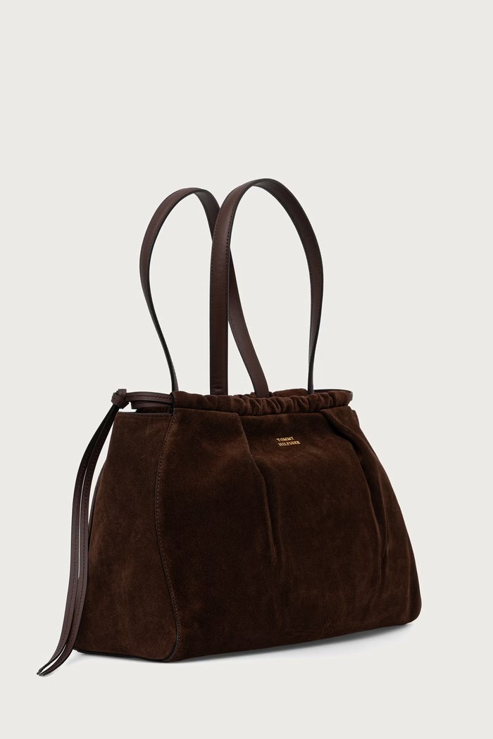 Tommy Hilfiger Kabelka hobo dámska semišová AW0AW19013 hnedá AW26