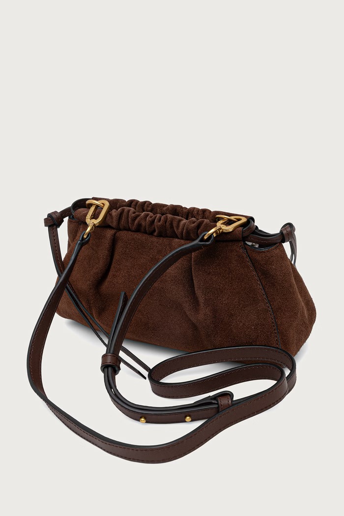 Doplňky Tommy Hilfiger Taška dámská semišová AW0AW19010 hnědá