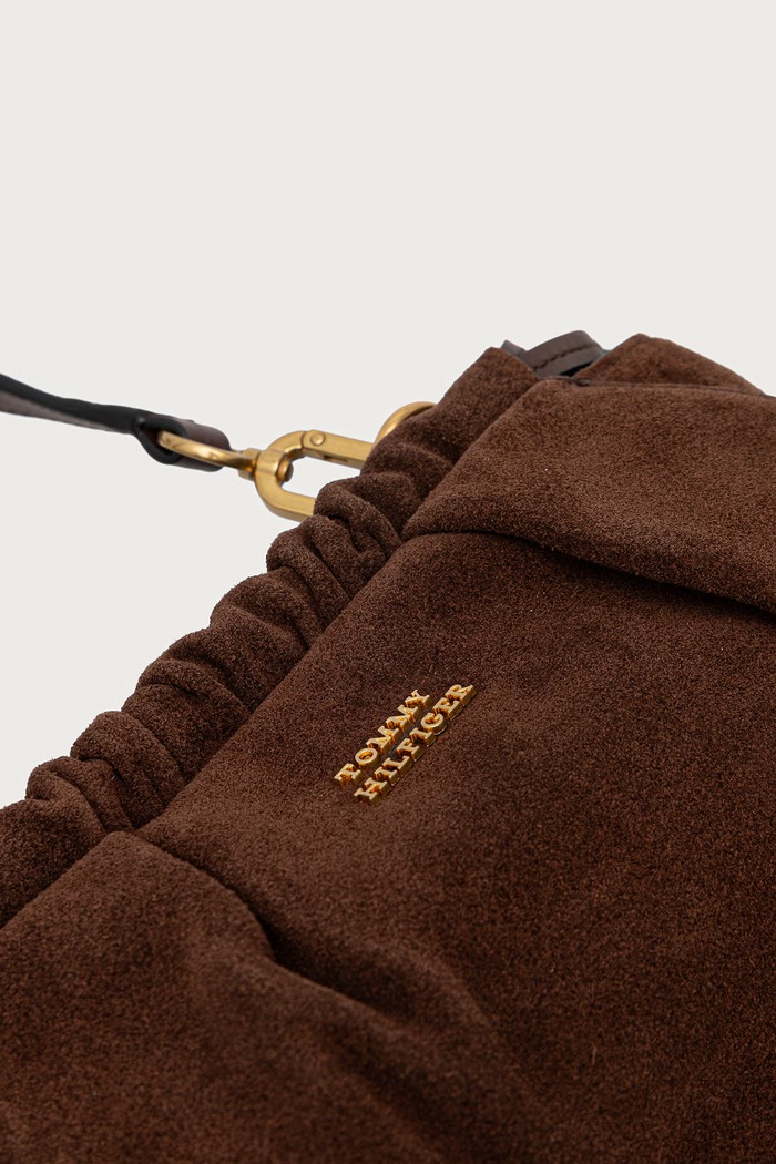 Taška dámská semišová Tommy Hilfiger AW0AW19010 hnědá