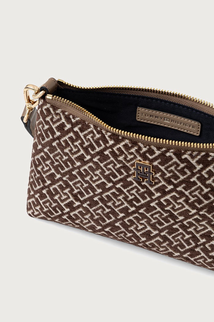 Torebka tote damska Tommy Hilfiger brązowy AW0AW19006