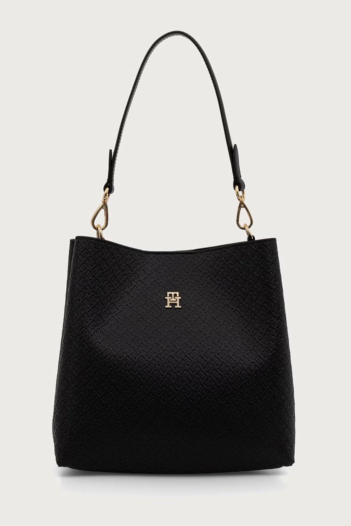 Tommy Hilfiger Damskie z imitacji skóry czarny AW0AW19000