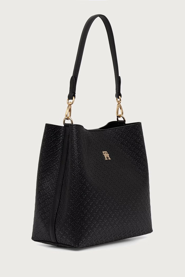 Tommy Hilfiger Damskie z imitacji skóry AW0AW19000 czarny AW26