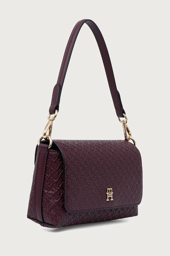 Tommy Hilfiger χιαστί γυναικεία από απομίμηση δέρματος AW0AW18997 μπορντό AW26