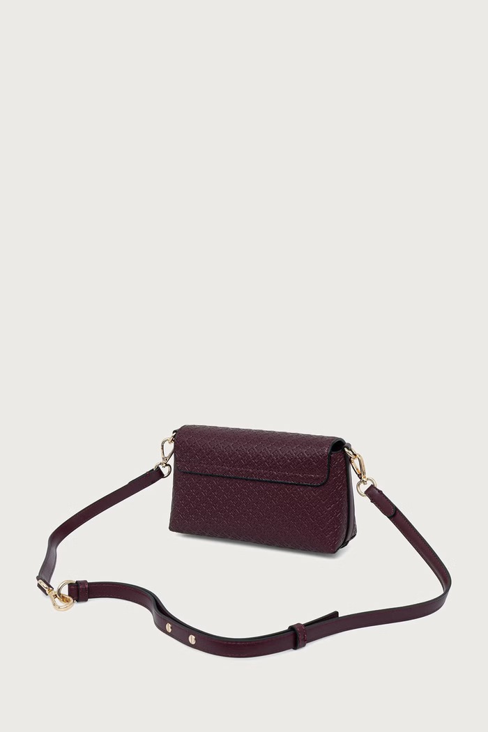 Αξεσουάρ Tommy Hilfiger χιαστί γυναικεία από απομίμηση δέρματος AW0AW18997 μπορντό