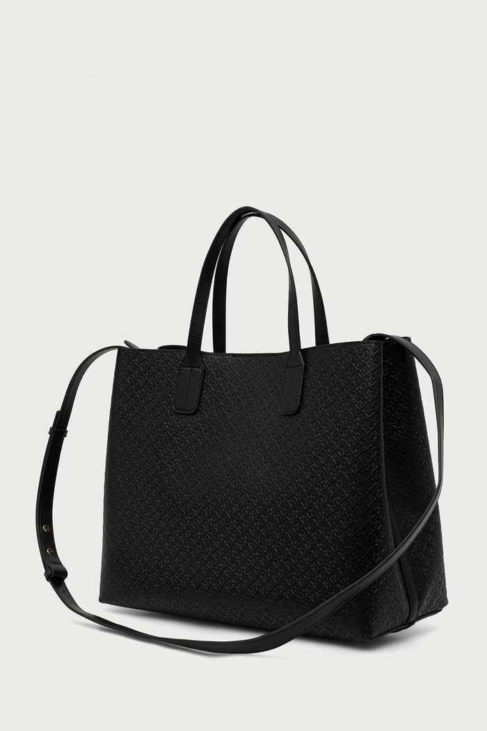 Akcesoria Tommy Hilfiger torebka shopper damska z imitacji skóry AW0AW18923 czarny