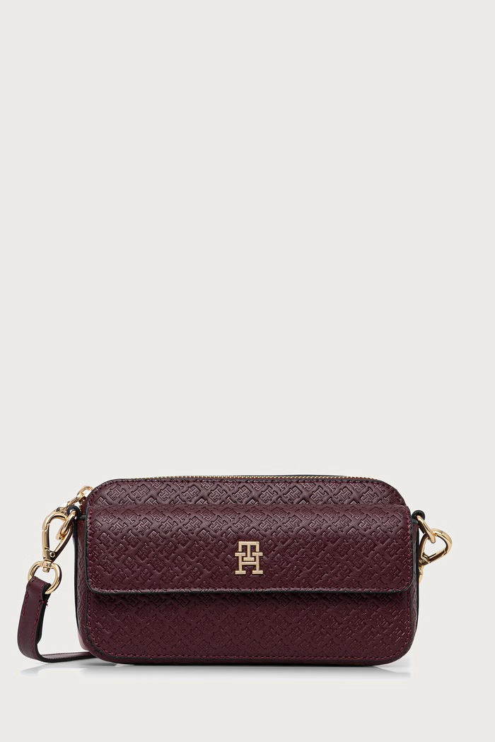 Tommy Hilfiger Crossbody kabelka dámska burgundské AW0AW18922