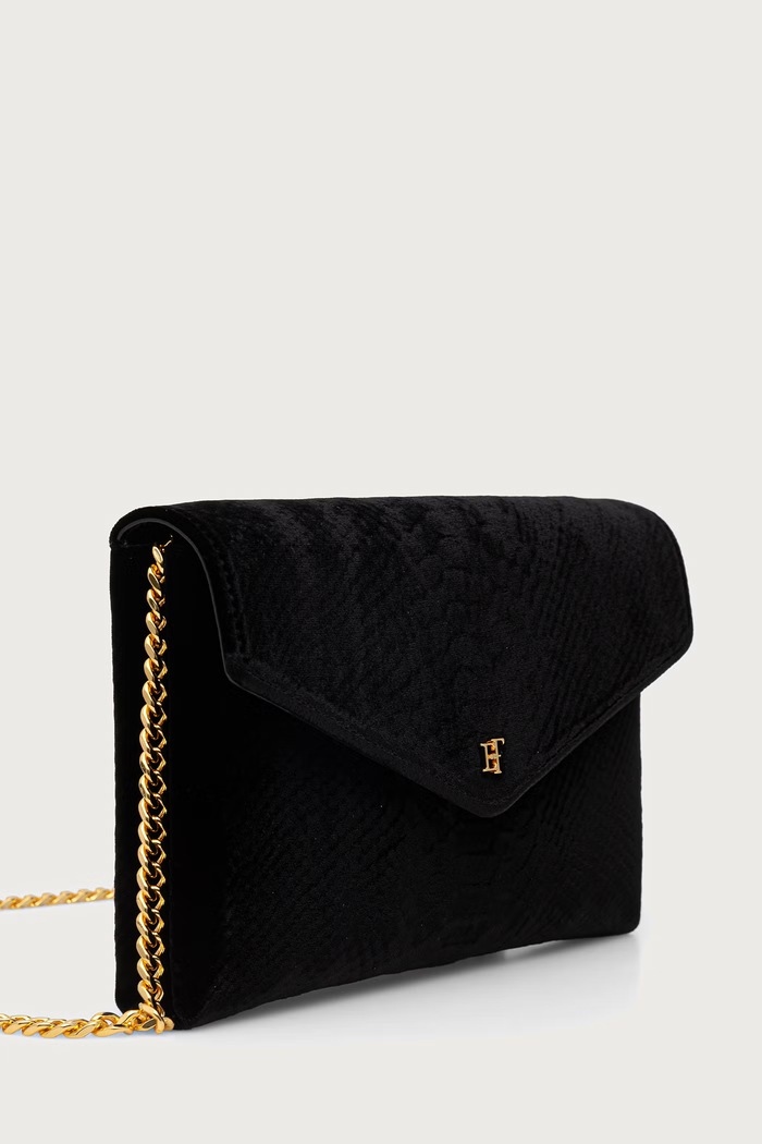 Elisabetta Franchi Torebka damska zamszowa BS27A67E2 czarny AW26