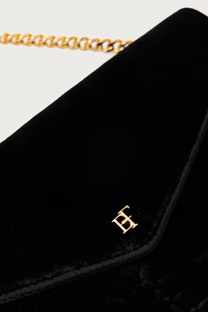 Torebka damska zamszowa Elisabetta Franchi BS27A67E2 czarny