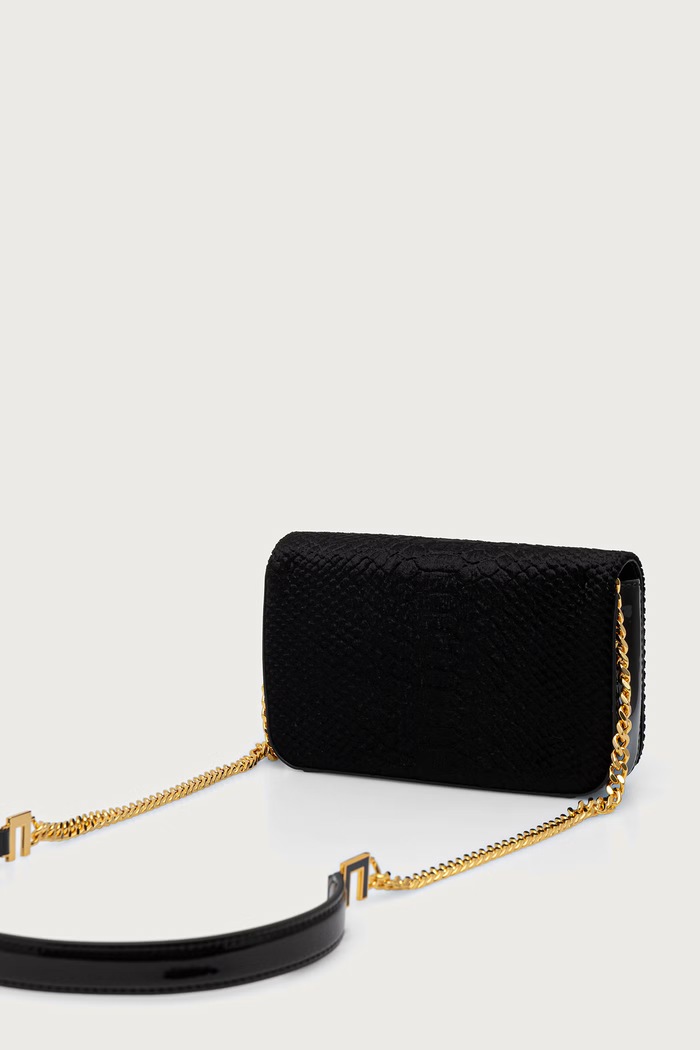 Akcesoria Elisabetta Franchi Torebka crossbody damska welurowa BS20A67E2 czarny