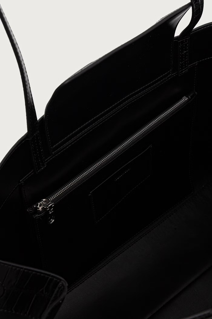 Shopper torba za žene od imitacije kože Calvin Klein crna LV04F3904G