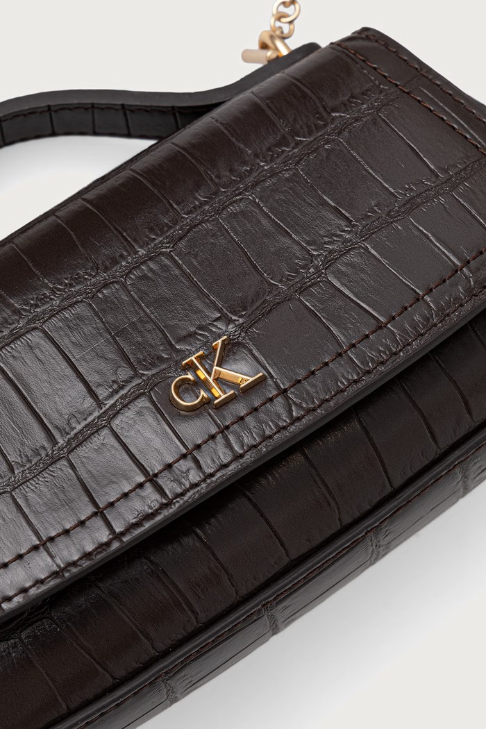 Χιαστί γυναικεία από απομίμηση δέρματος Calvin Klein LV04F3903G καφέ