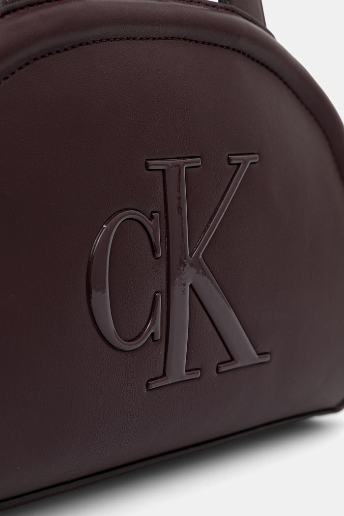 Calvin Klein torebka crossbody damska z imitacji skóry bordowy LV04F3895G