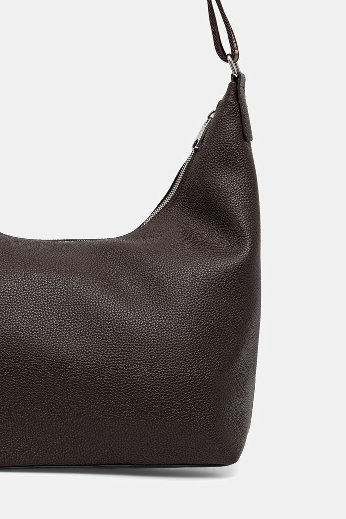 Akcesoria Calvin Klein torebka hobo damska z imitacji skóry LV04F3891G brązowy