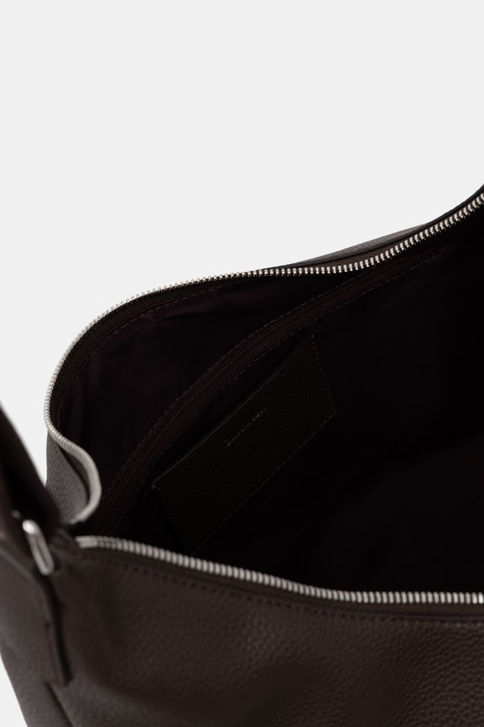 Calvin Klein torebka hobo damska z imitacji skóry LV04F3891G brązowy