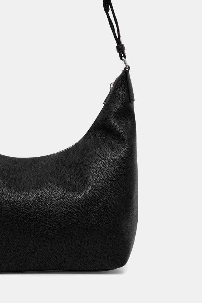 Akcesoria Calvin Klein torebka hobo damska z imitacji skóry LV04F3891G czarny