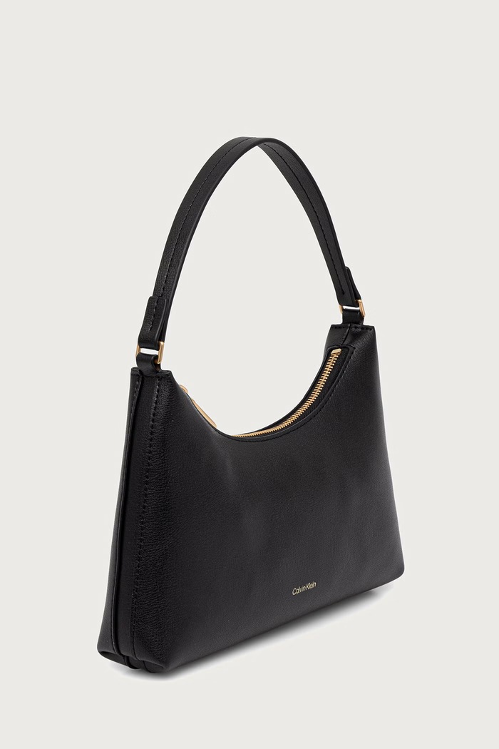 Calvin Klein torebka hobo damska z imitacji skóry LV04F3890G czarny AW26