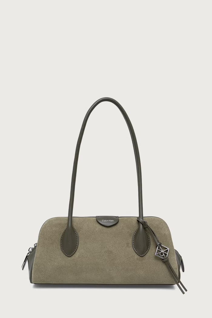 Calvin Klein Чанта дамска от велур зелен LV04F3888G