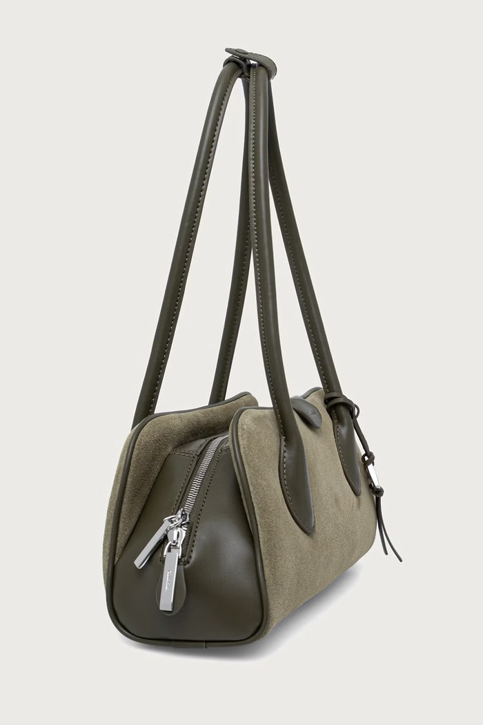Calvin Klein Чанта дамска от велур LV04F3888G зелен AW26