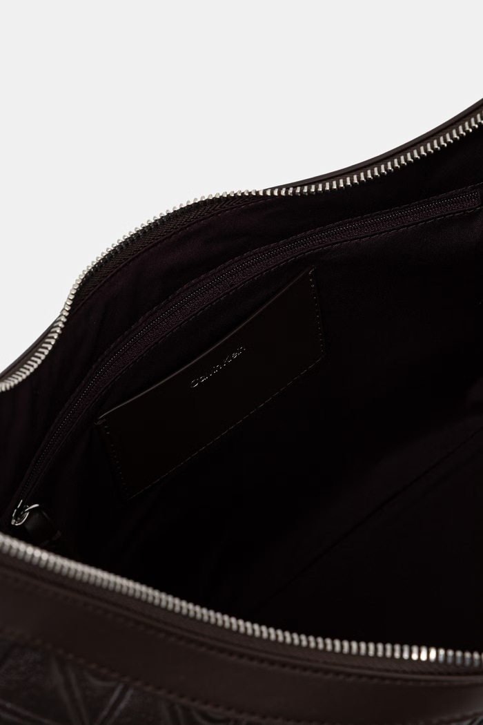 Calvin Klein torebka hobo damska z imitacji skóry LV04F3875G brązowy