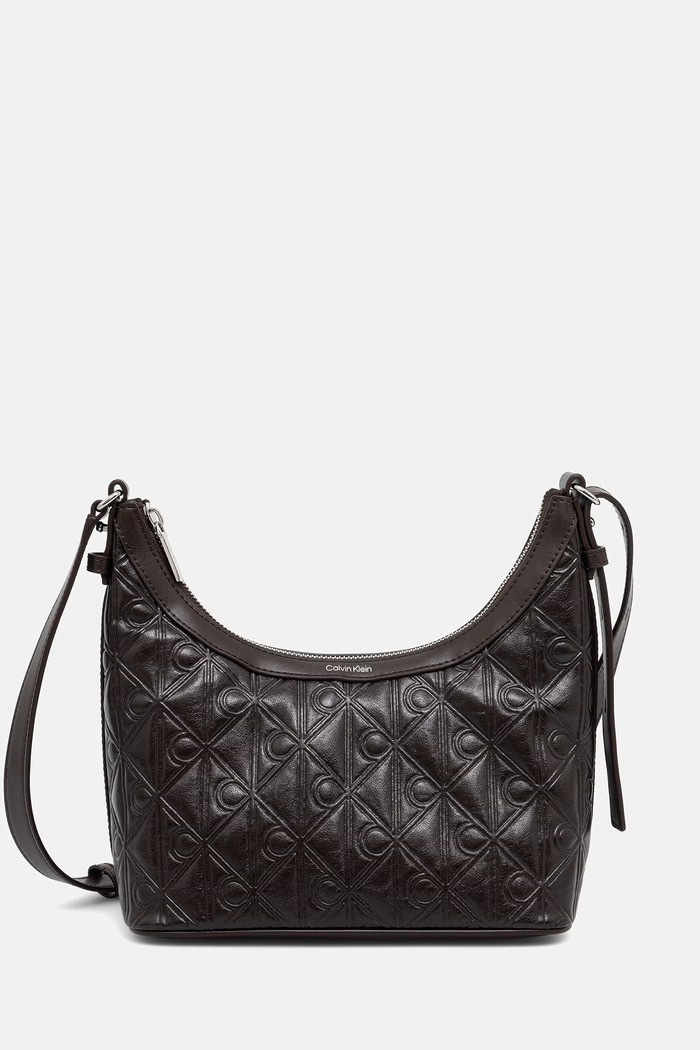 Calvin Klein torebka damska z imitacji skóry brązowy LV04F3874G