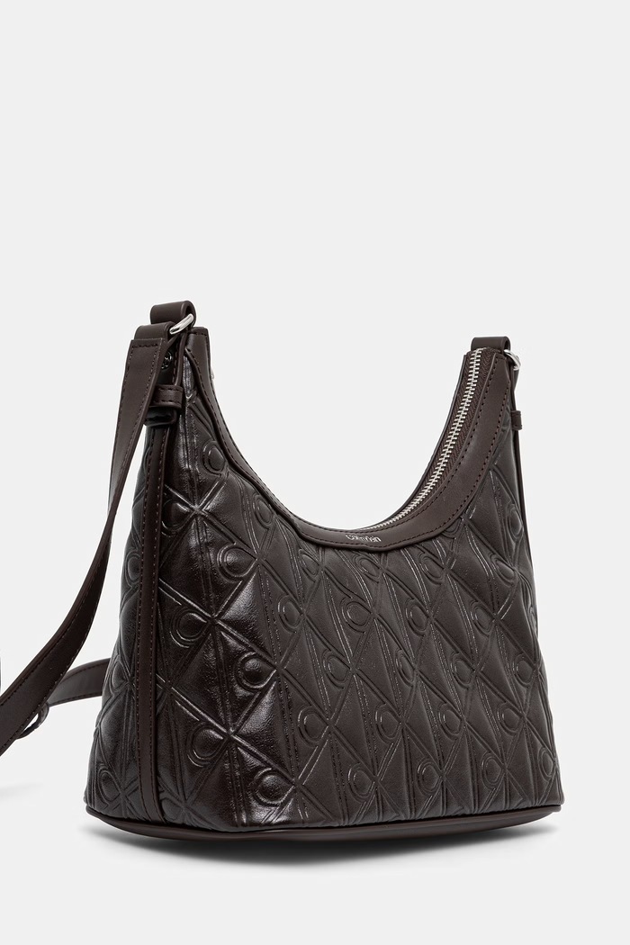Calvin Klein torebka damska z imitacji skóry LV04F3874G brązowy AW26