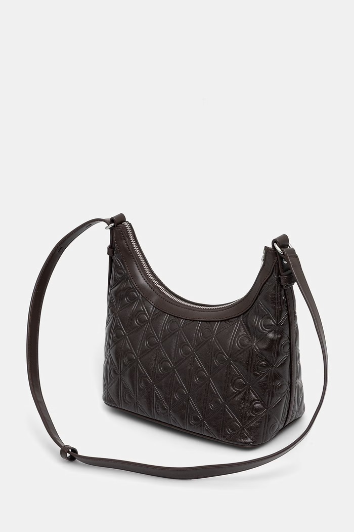Akcesoria Calvin Klein torebka damska z imitacji skóry LV04F3874G brązowy
