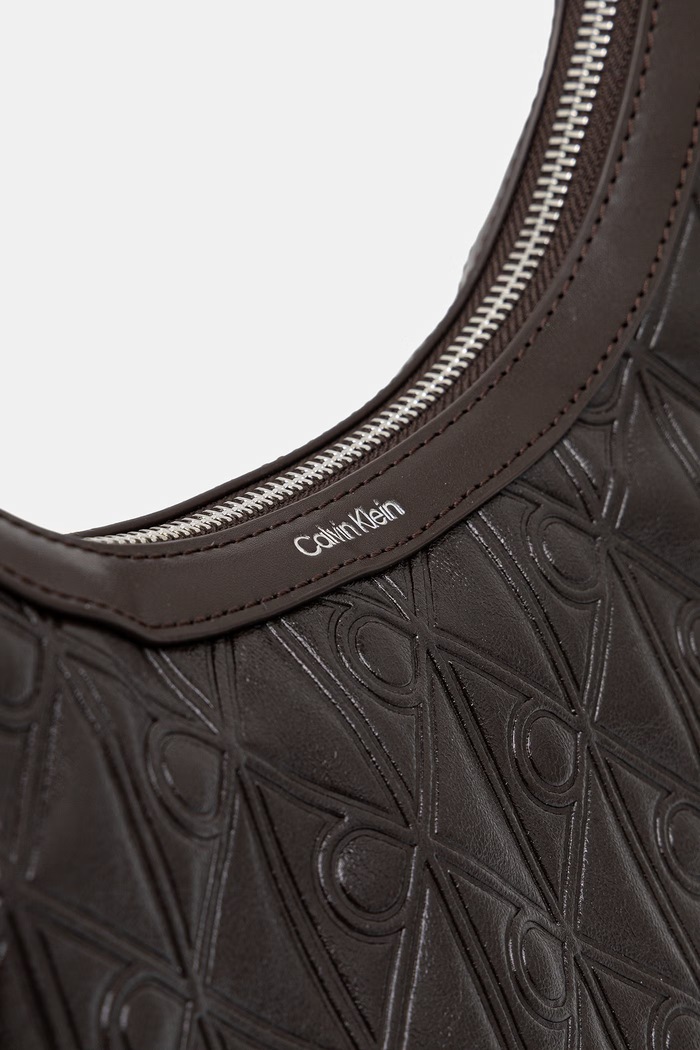 Calvin Klein torebka damska z imitacji skóry brązowy LV04F3874G