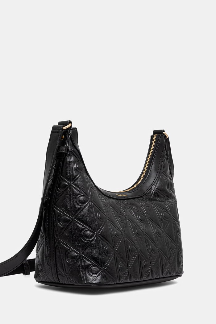 Calvin Klein torebka damska z imitacji skóry LV04F3874G czarny AW26
