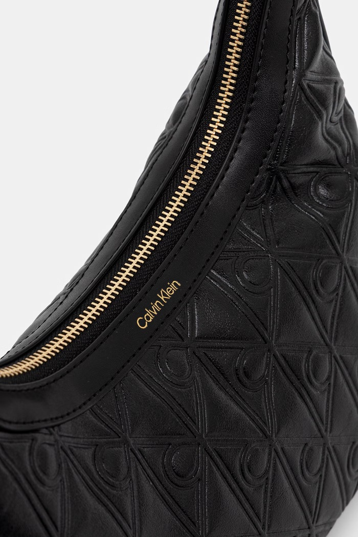 Calvin Klein torebka damska z imitacji skóry czarny LV04F3874G