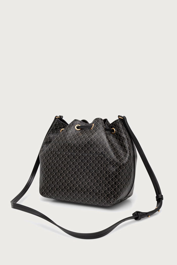 Akcesoria Calvin Klein torebka worek damska LV04F3785G brązowy