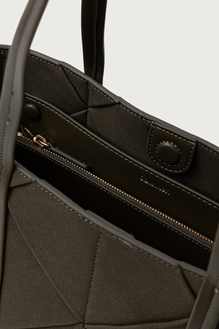 Shopper torba za žene Calvin Klein zelena LV04F3695G