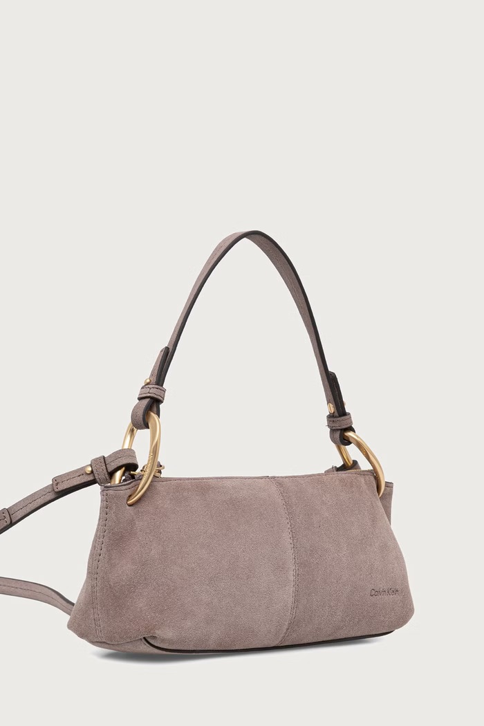 Calvin Klein Crossbody torba za žene od brušene kože LV04F3692G smeđa AW26