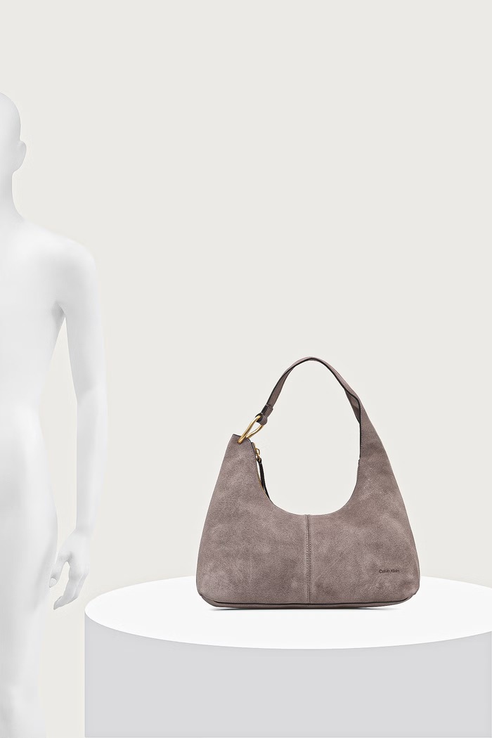 Calvin Klein Mala torba hobo za žene od brušene kože LV04F3691G