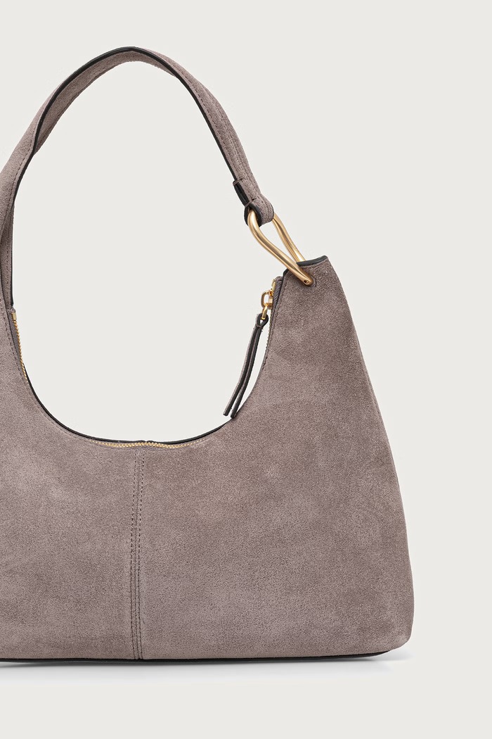 Dodaci Calvin Klein Mala torba hobo za žene od brušene kože LV04F3691G smeđa