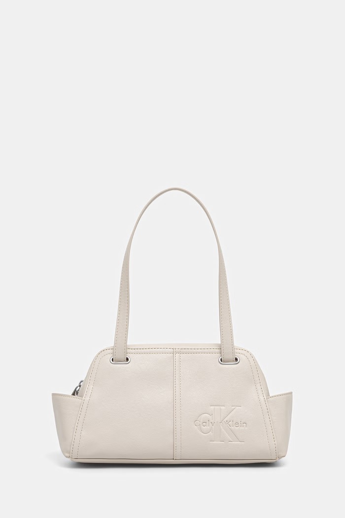 Calvin Klein torebka damska z imitacji skóry beżowy LV04F3688G