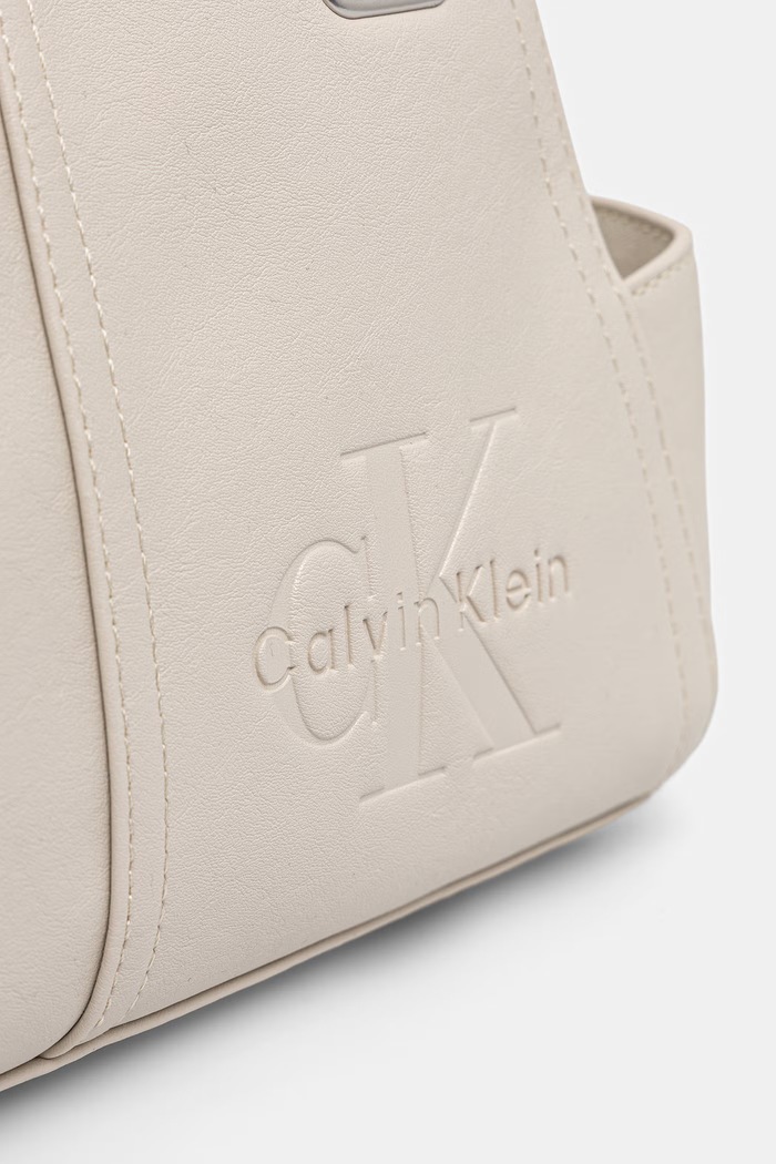 Calvin Klein torebka damska z imitacji skóry beżowy LV04F3688G